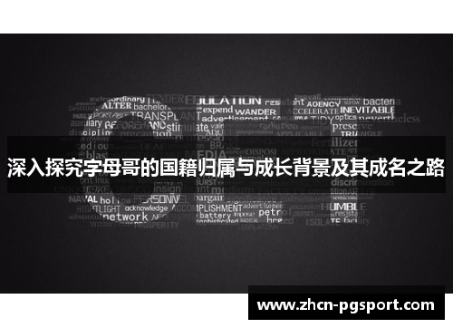 深入探究字母哥的国籍归属与成长背景及其成名之路