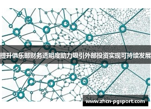 提升俱乐部财务透明度助力吸引外部投资实现可持续发展